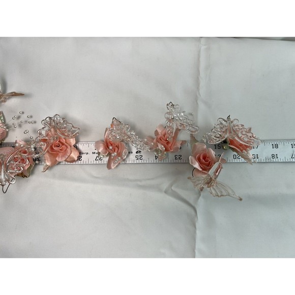 Vtg Silvestri Glass Hummingbird Pink Flower Clip-On Ornament 7 Butterfly 2 Bird - Picture 4 of 8